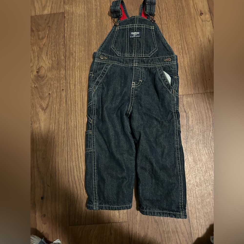 OshKosh B'Gosh  Red Fleece Lined Overalls 18  Months